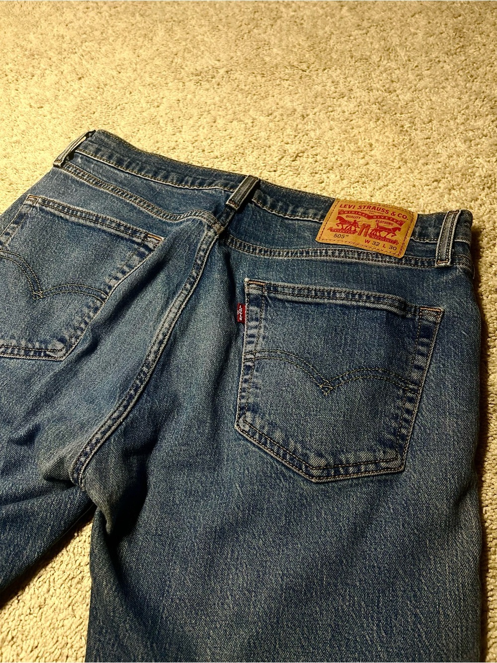 Levi’s 505 Regular Fit Straight Leg Jeans – W32 L30
